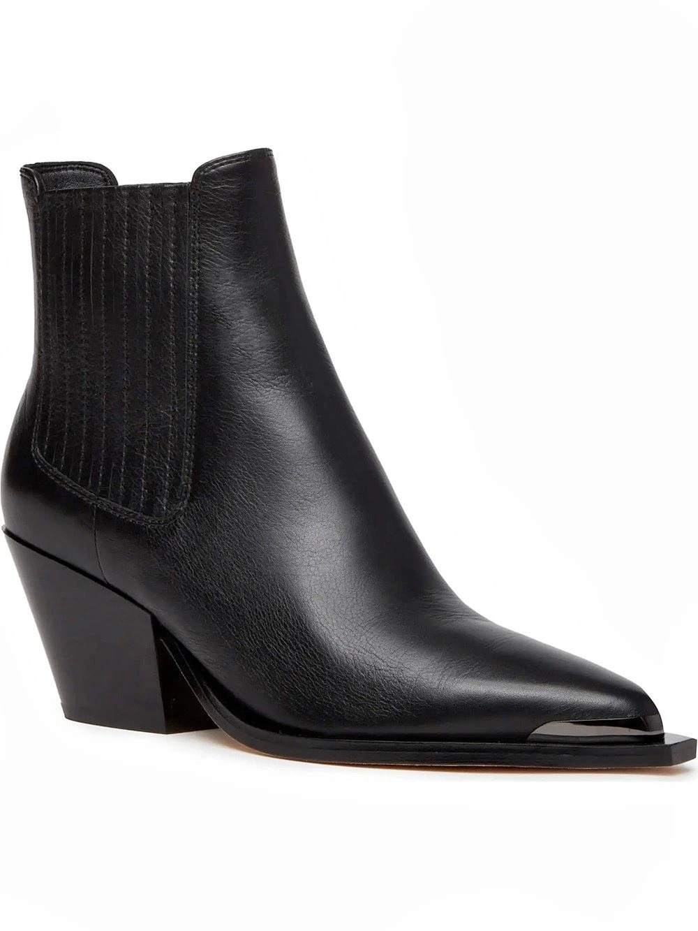 Paige Black Lyra Pointed-Toe Ankle Chelsea Boots US 7